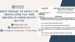 phân cấp trong lĩnh vực môi trường